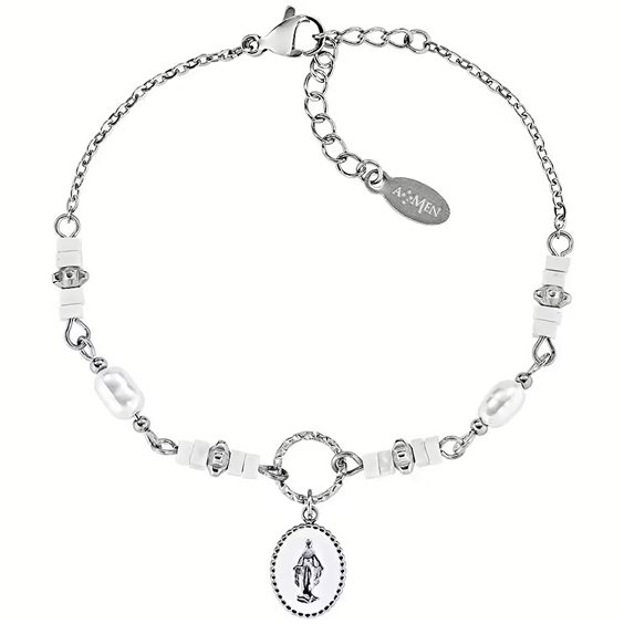 Pulsera Amen Mujer Acciaio donna in Acero Agata ACBR818404B - ACBR818404B